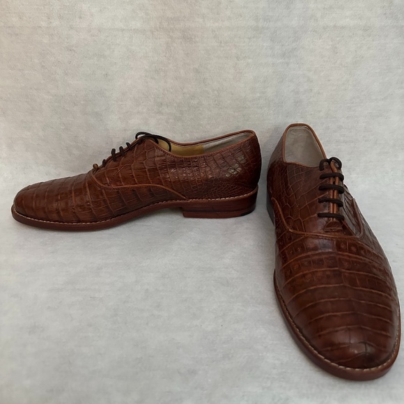 Crocodile Oxfords EU43 / US size 10 Genuine crocodile leather CITES certified - Picture 1 of 6